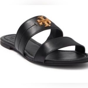 Tory burch black slides sandals